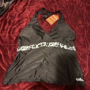 UV SKINZ Black Halter Swim Top with Tie Neck (no bottom)